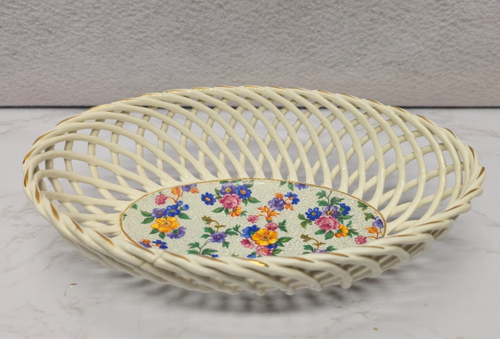 Warwick Cheery Chantz Woven Ceramic Bowl 10" Wide